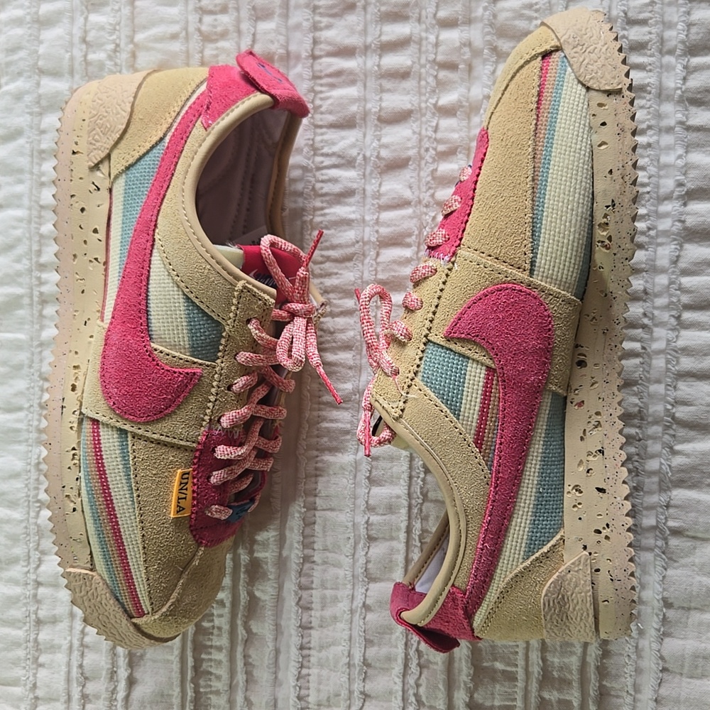 Nike Cortez x UNION LA Sesame Sneakers: Pink Teal RARE Women’s 7 - Picture 6 of 17